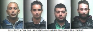 alcuni soggetti arrestati a cagtliari per traffico di droga