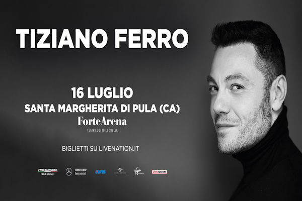 Tiziano Ferro arriva alla Forte Arena domenica 16 Luglio 2023 alle 21:30. –  CronacaOnline
